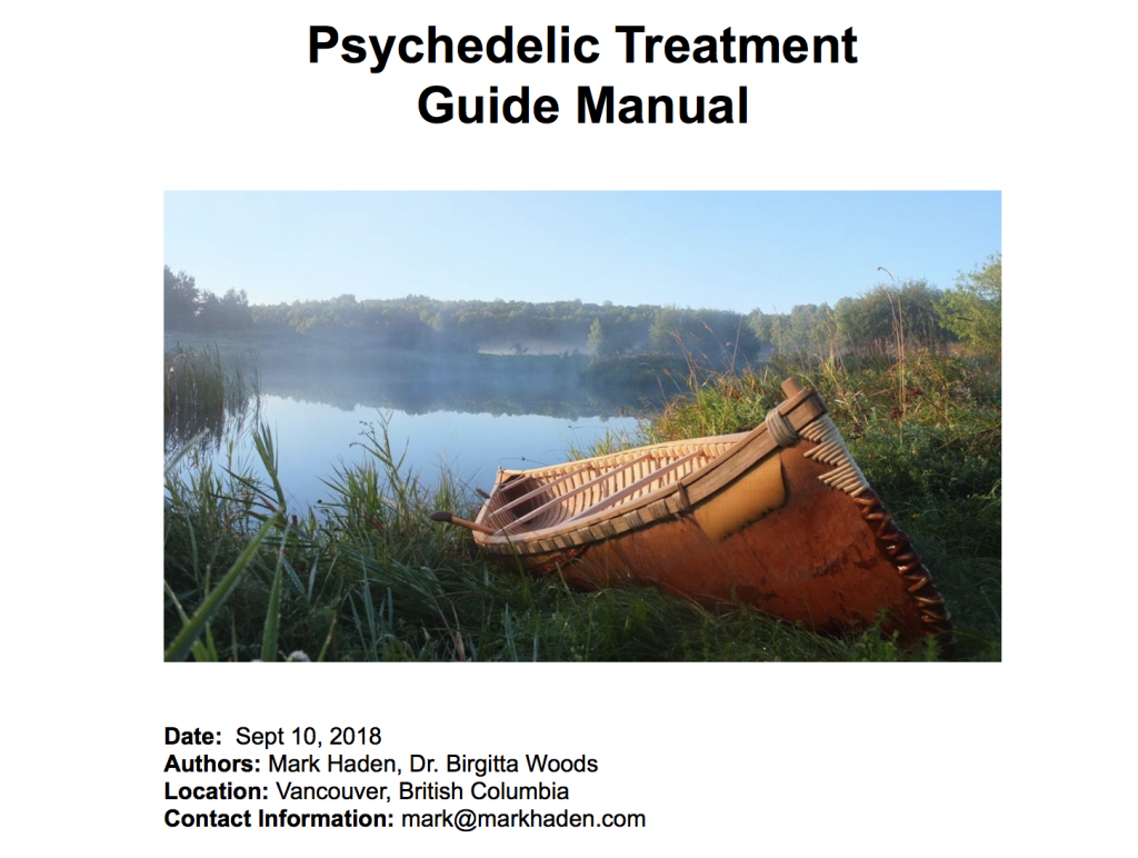 psychedelic treatment guide mark Haden manual draft cover