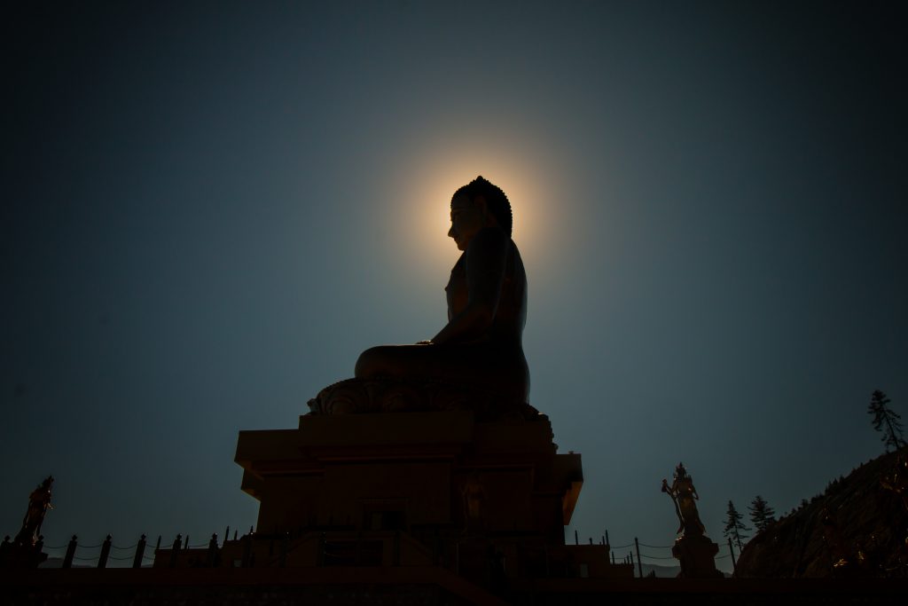 buddha statue shadow meditation