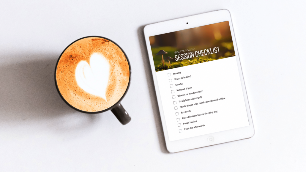 Home Psychedelic Session Checklist Mockup