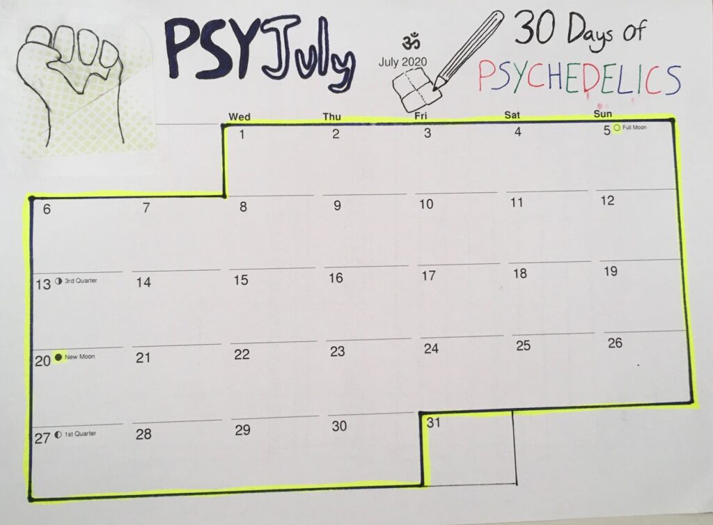 psyjuly 30 days of psychedelics blog writing challenge